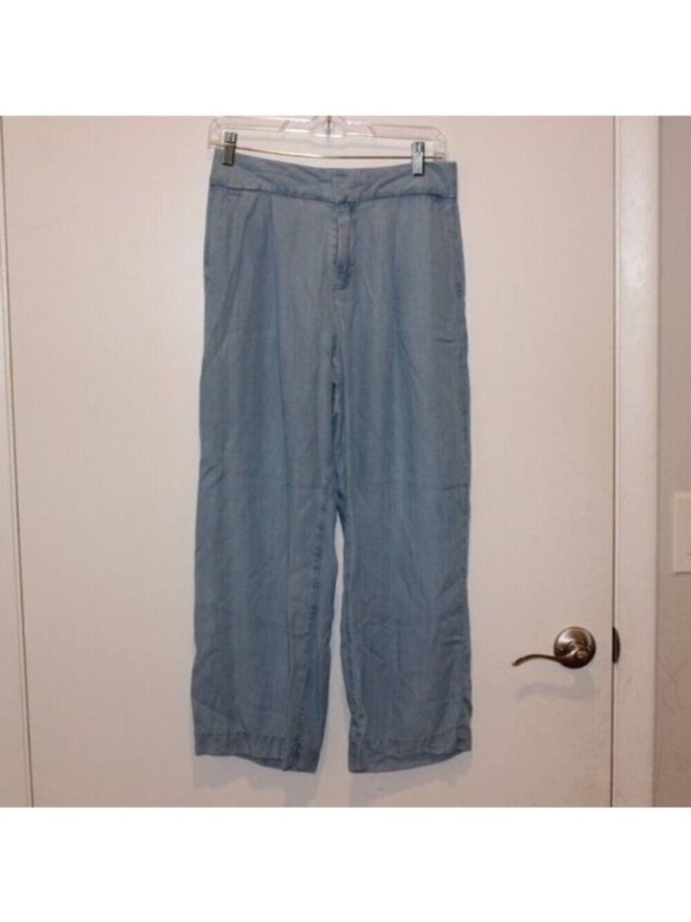 NAF NAF Blue High Rise Straight Wide Leg Denim Pants Women's Size 6